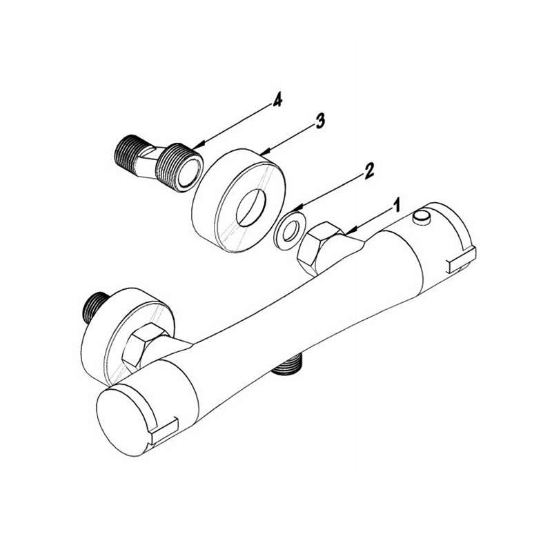 صنبور عمود الدش الحراري