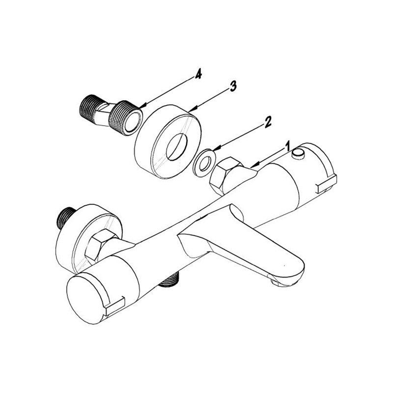 صنبور عمود الدش الحراري