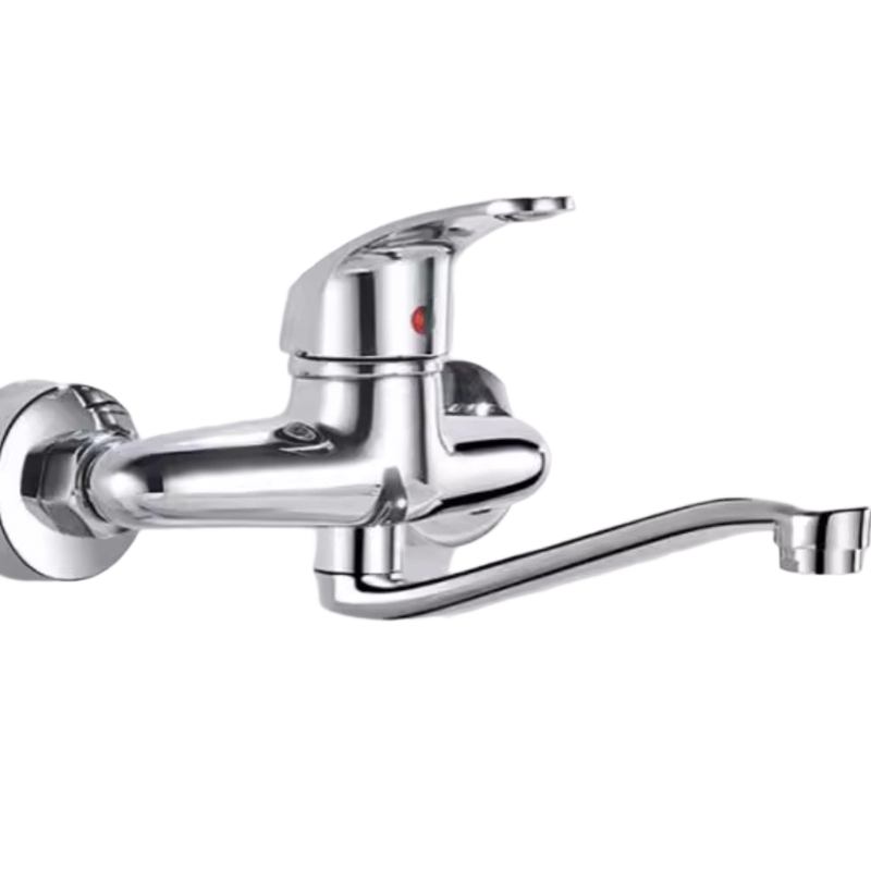 صنبور مطبخ مثبت على الحائط بمقبض واحد